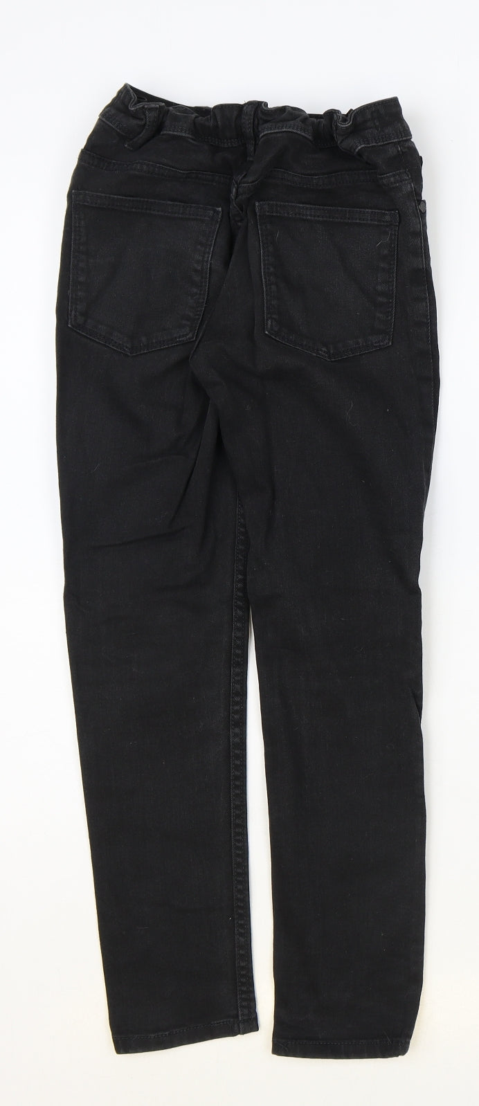 NEXT Boys Black Cotton Straight Jeans Size 10 Years Regular Zip
