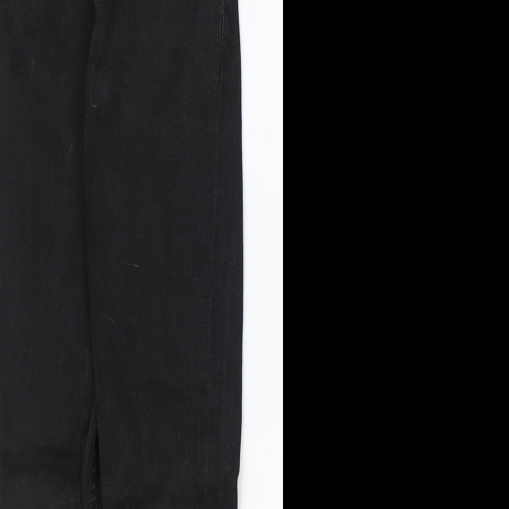 NEXT Boys Black Cotton Straight Jeans Size 10 Years Regular Zip