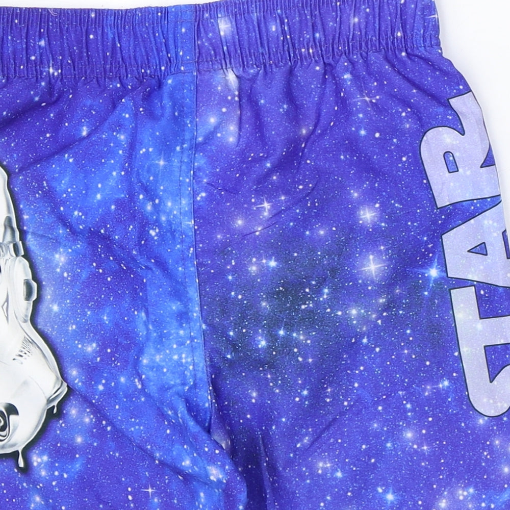 George Boys Blue Polyester Bermuda Shorts Size 7-8 Years Regular Tie - Star wars Swim Shorts