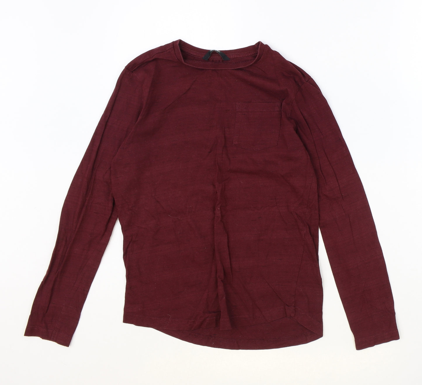 George Boys Red 100% Cotton Basic T-Shirt Size 10-11 Years Round Neck Pullover