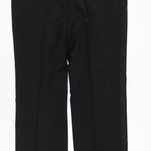 Preworn Mens Black Polyester Dress Pants Trousers Size 36 in Regular Zip
