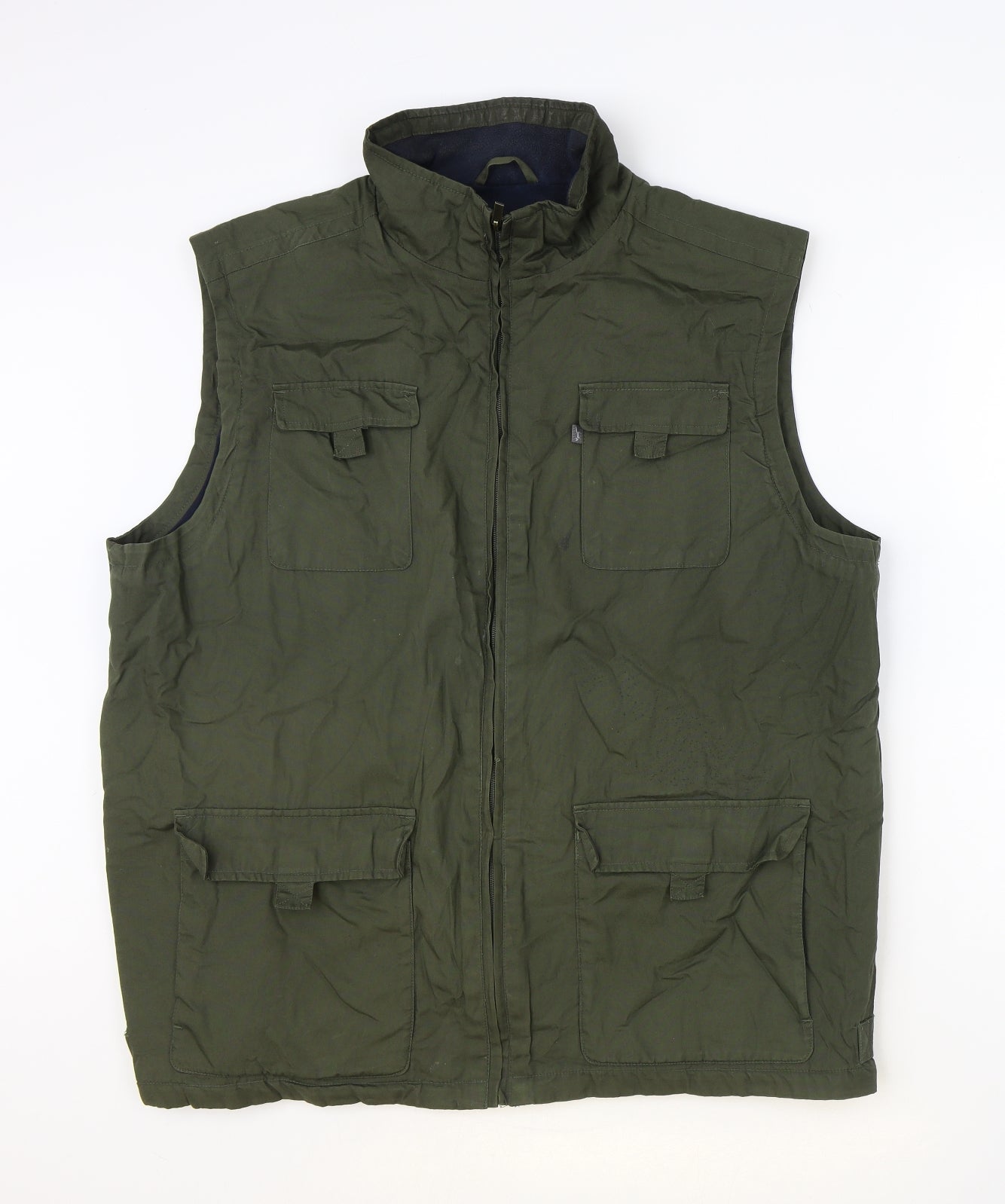 Wolsley Mens Green Gilet Waistcoat Size XL Zip