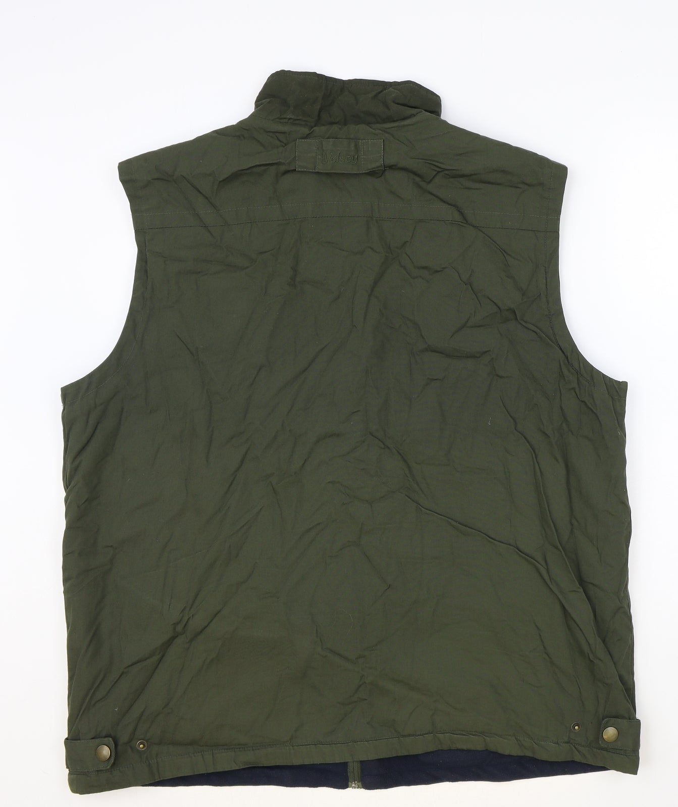 Wolsley Mens Green Gilet Waistcoat Size XL Zip