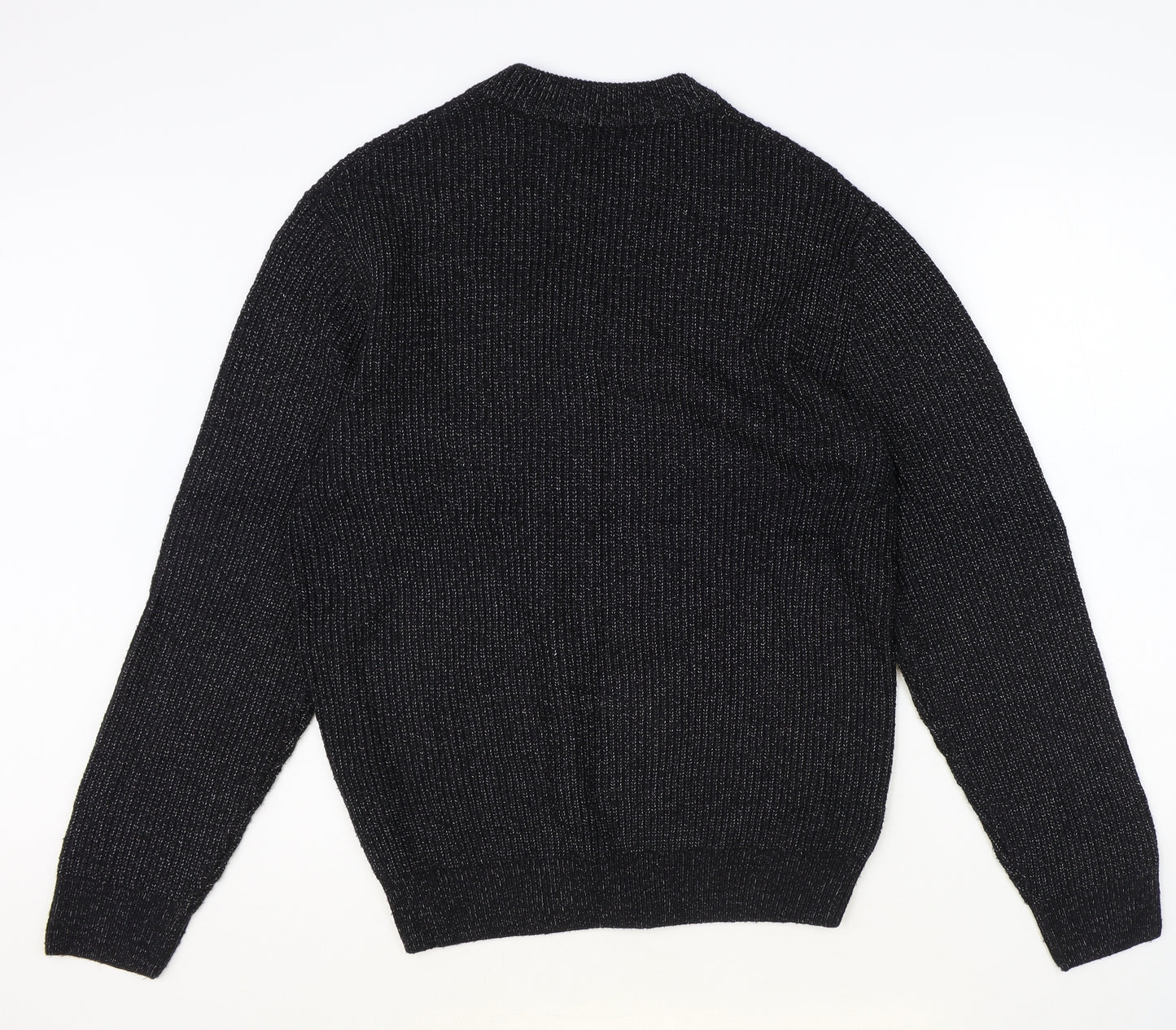 Primark Mens Black Round Neck Acrylic Pullover Jumper Size S