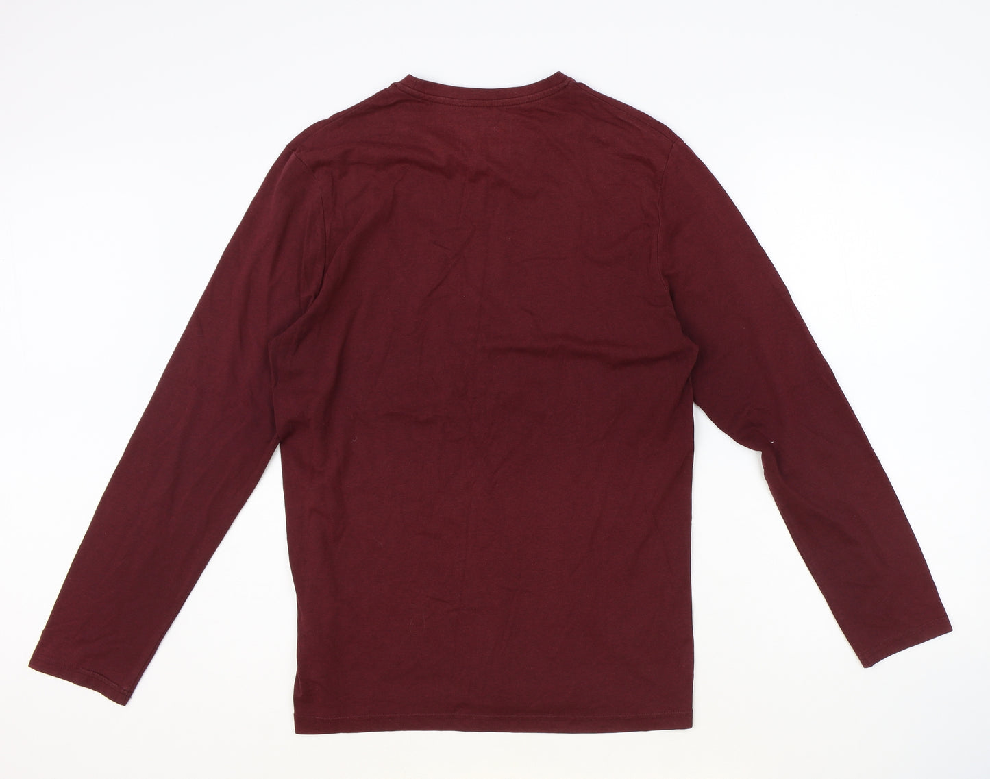 F&F Mens Red Cotton T-Shirt Size M Round Neck