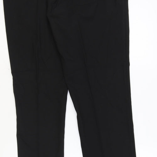 Burton Mens Black Polyester Dress Pants Trousers Size 32 in Regular Zip