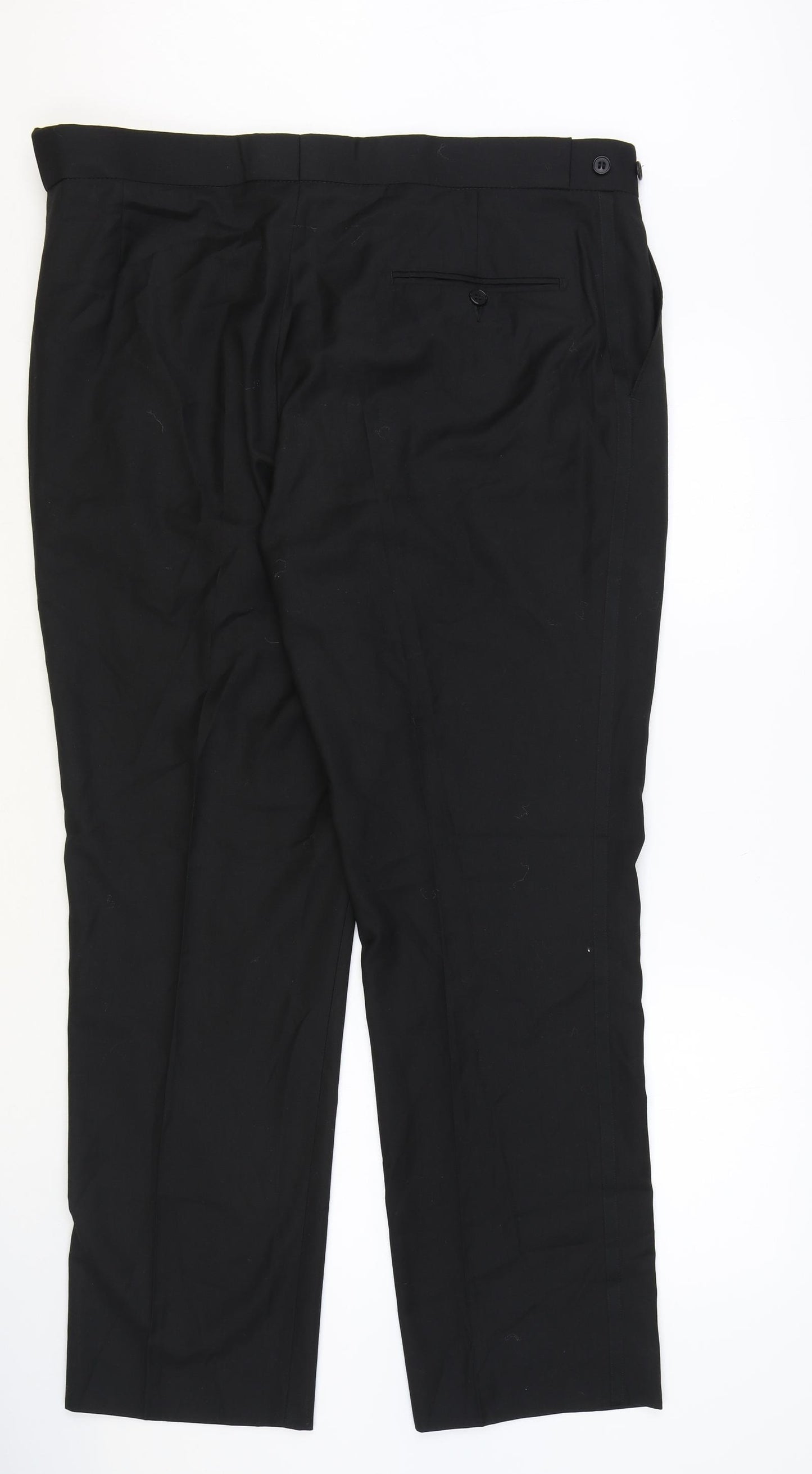 Burton Mens Black Polyester Dress Pants Trousers Size 38 in Regular Zip