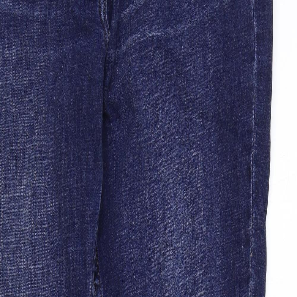 NEXT Womens Blue Cotton Skinny Jeans Size 12 Regular Zip