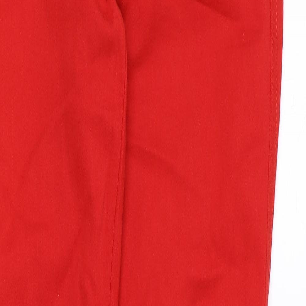 NEXT Womens Red Cotton Skinny Jeans Size 12 Regular Zip