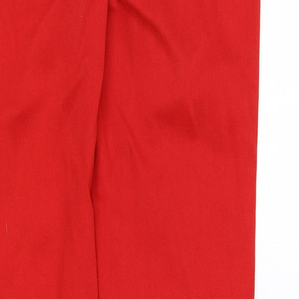 NEXT Womens Red Cotton Skinny Jeans Size 12 Regular Zip