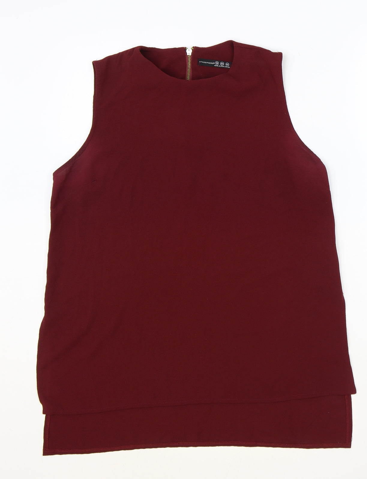 Atmosphere Womens Red Polyester Basic Blouse Size 16 Scoop Neck