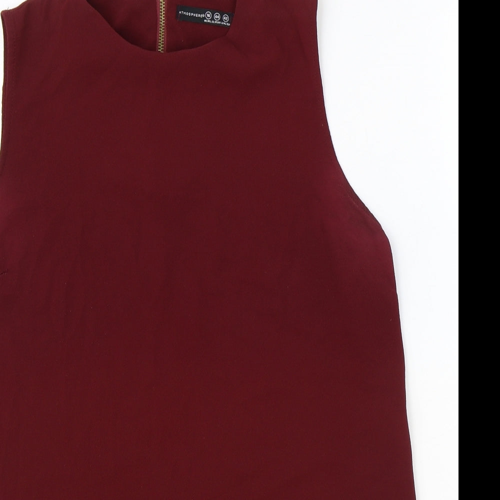 Atmosphere Womens Red Polyester Basic Blouse Size 16 Scoop Neck