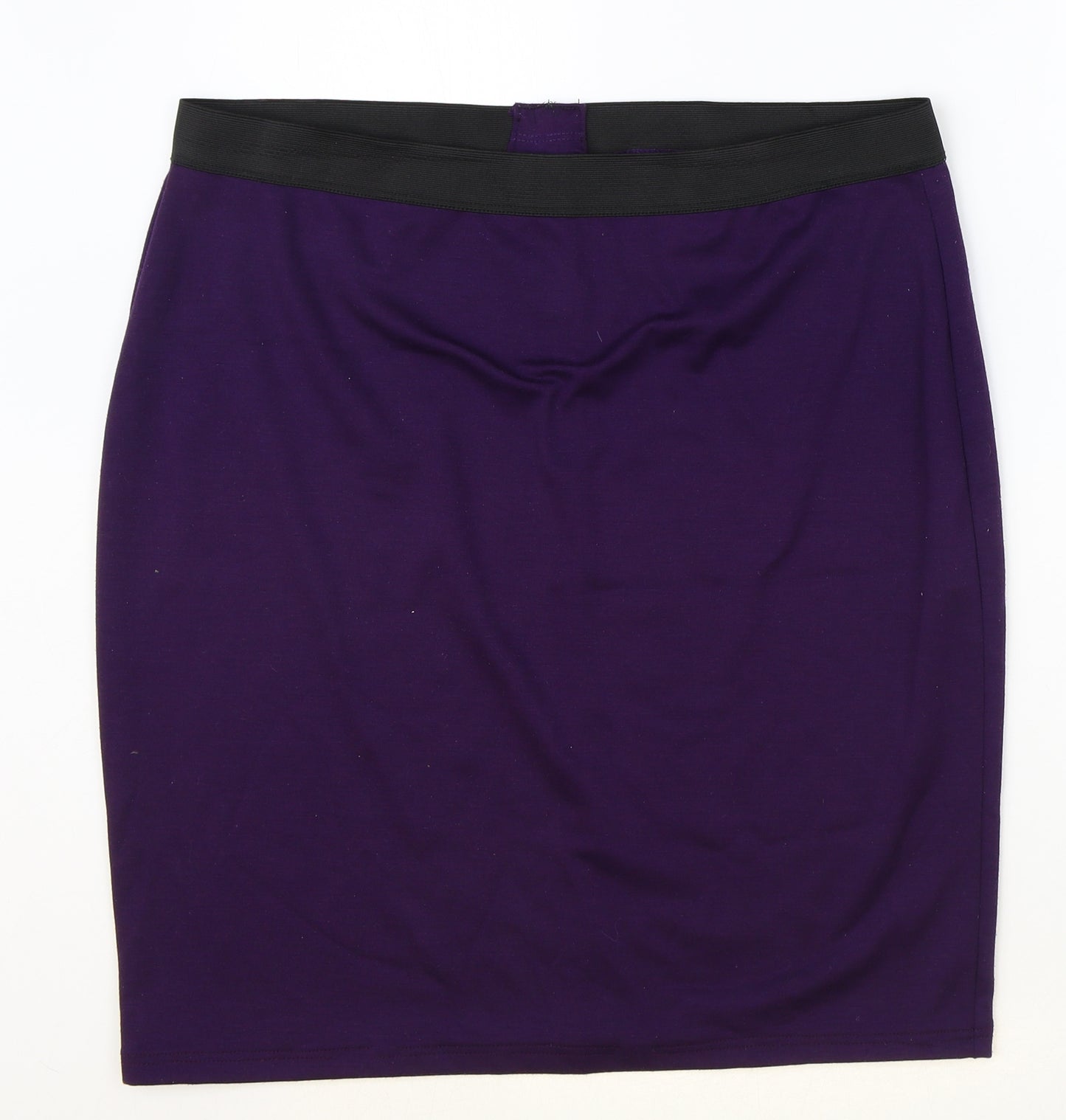 George Womens Purple Polyester Straight & Pencil Skirt Size 18