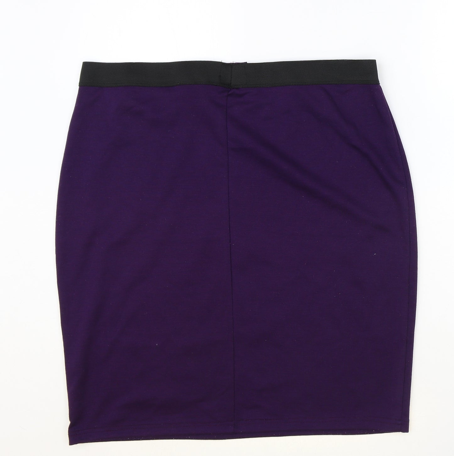 George Womens Purple Polyester Straight & Pencil Skirt Size 18