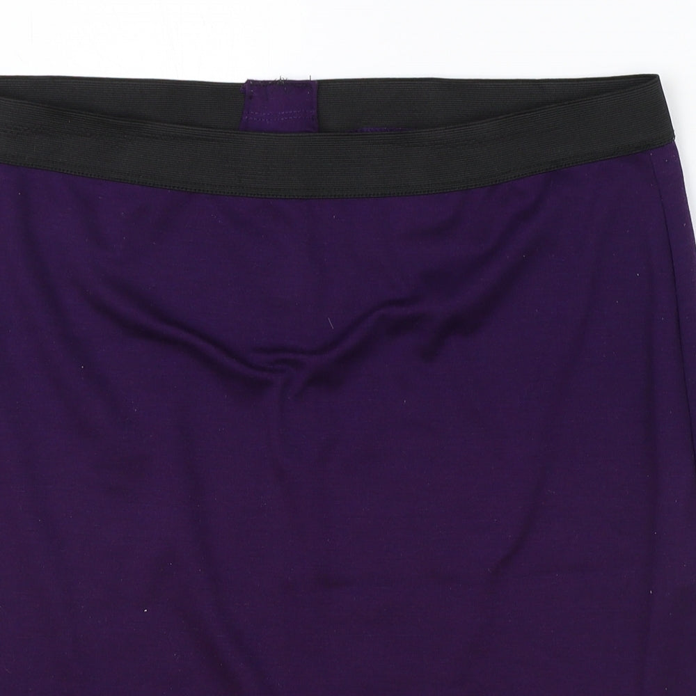George Womens Purple Polyester Straight & Pencil Skirt Size 18