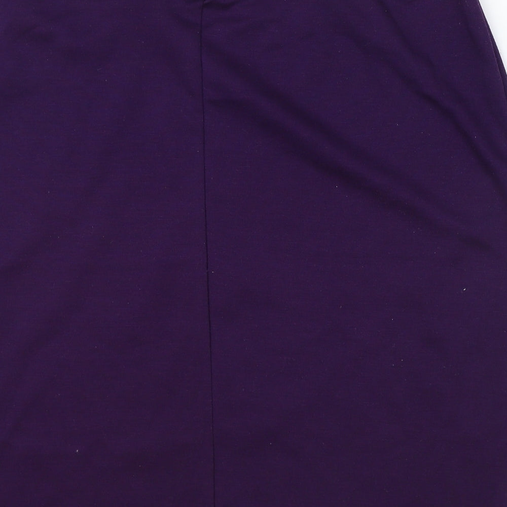 George Womens Purple Polyester Straight & Pencil Skirt Size 18