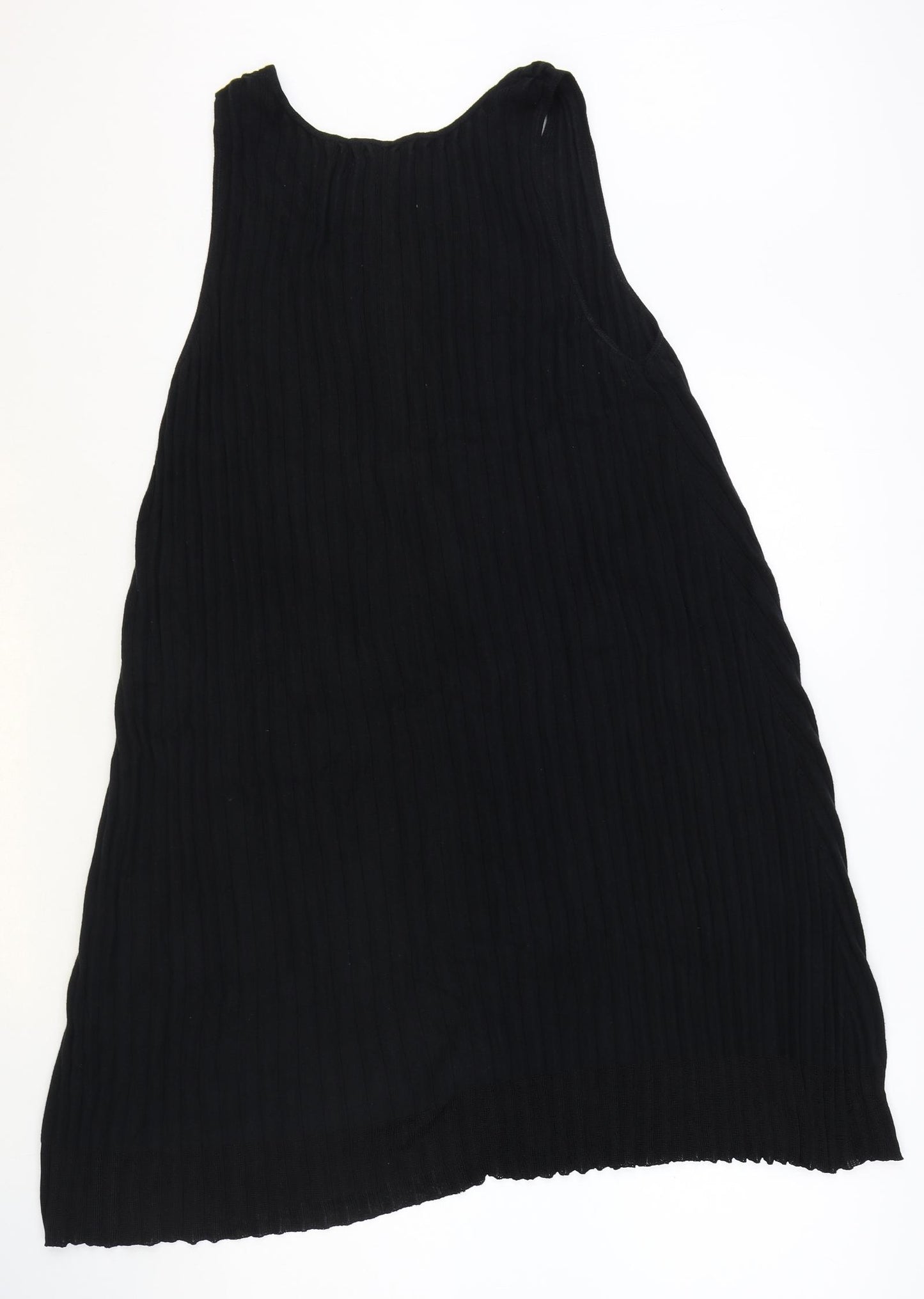 Ben Sherman Womens Black Polyester Tank Dress Size M Scoop Neck Pullover - Ribbed