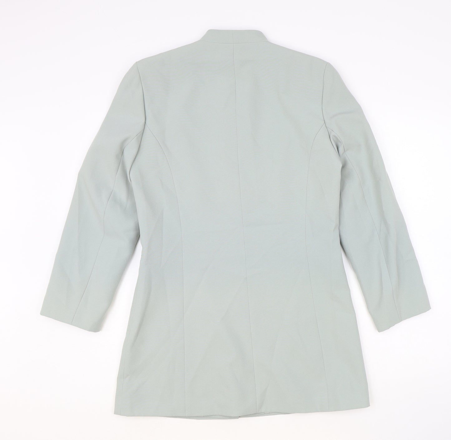Preworn Womens Green Polyester Jacket Suit Jacket Size 10