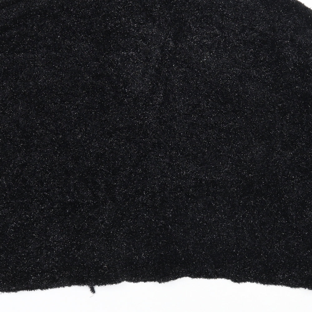 Reiss Womens Black V-Neck Nylon Cardigan Jumper Size M