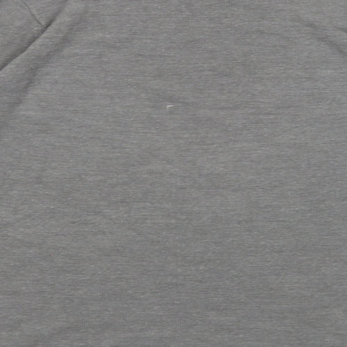 Marks and Spencer Womens Grey Mock Neck Acrylic Pullover Jumper Size 16