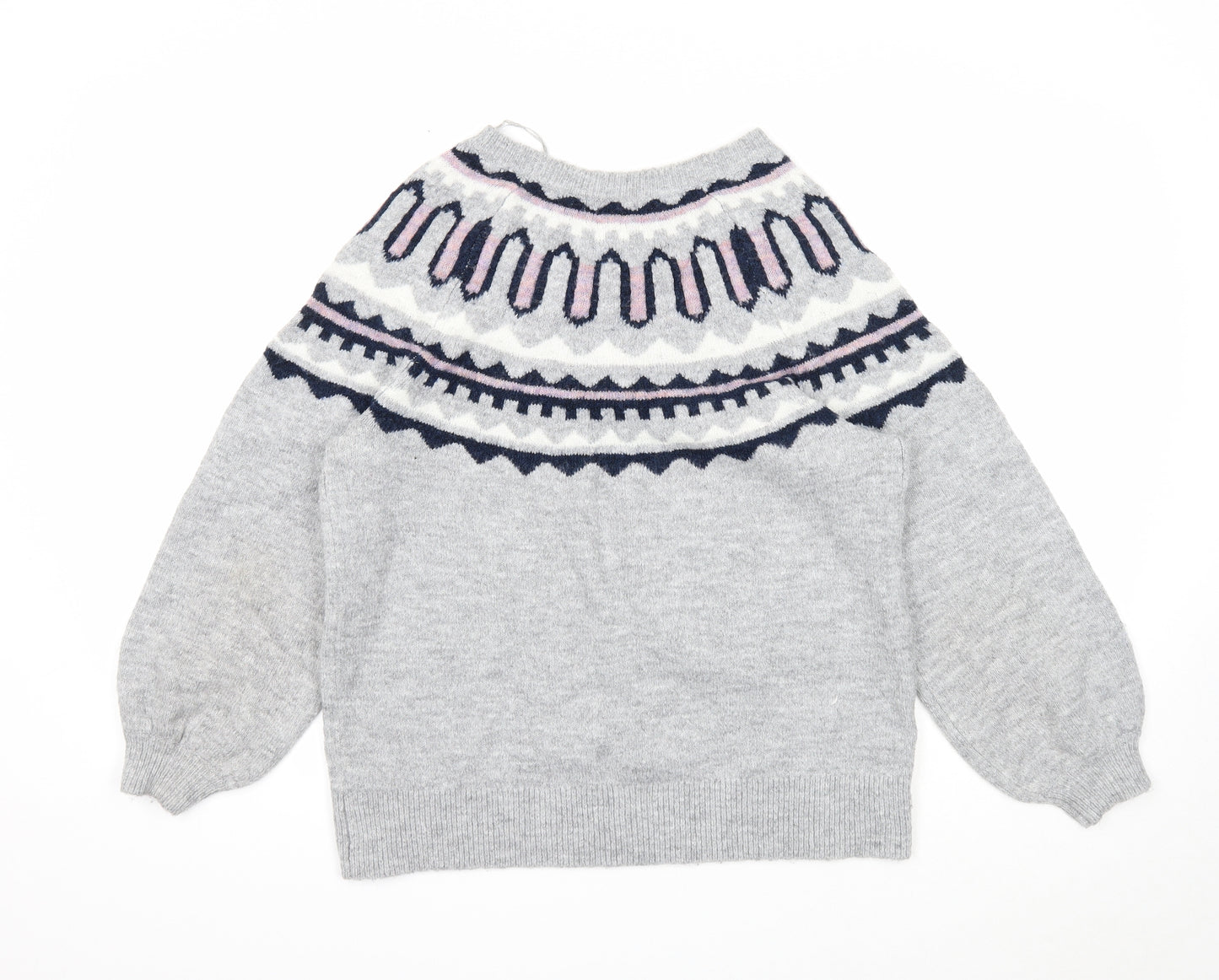 George Womens Grey Scoop Neck Acrylic Pullover Jumper Size S