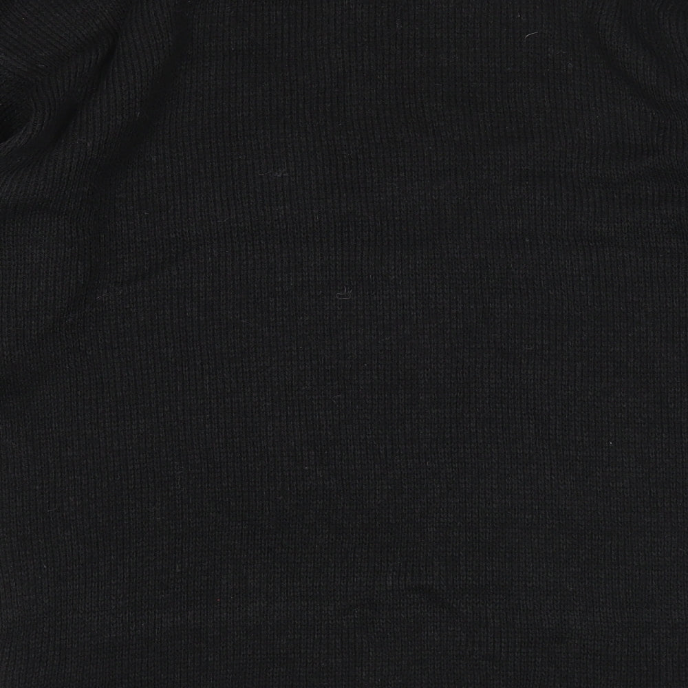 Grewal Womens Black Round Neck Acrylic Pullover Jumper Size 14 - Cats