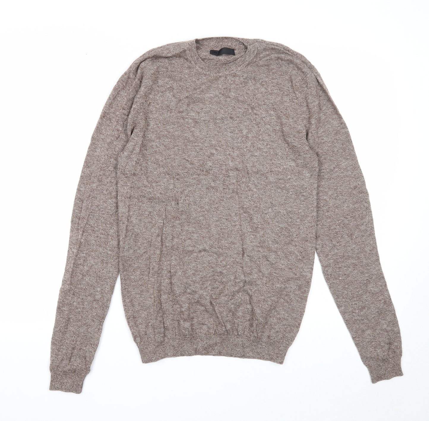 ASOS Mens Brown Round Neck Wool Pullover Jumper Size S
