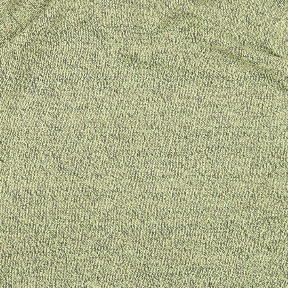 Collection L Womens Green Collared Acrylic Pullover Jumper Size 16
