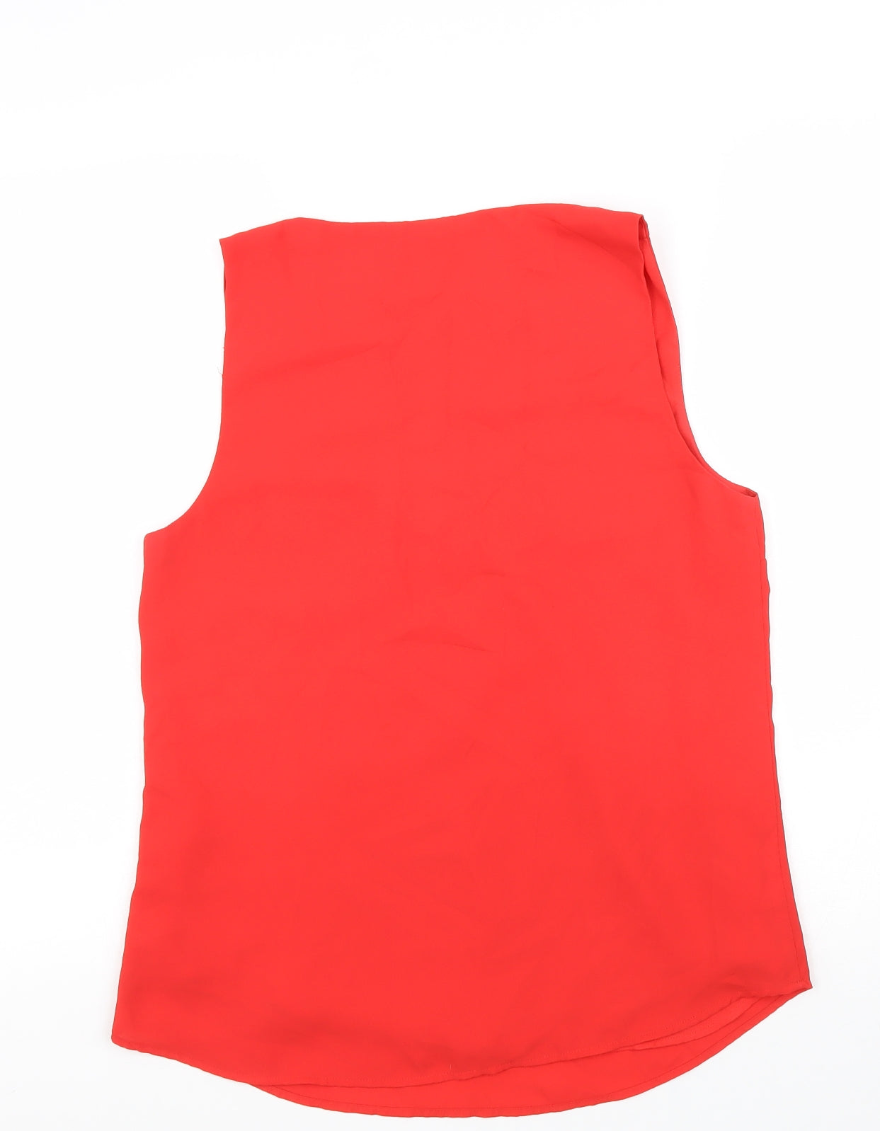 Oasis Womens Red Polyester Basic Tank Size 10 V-Neck