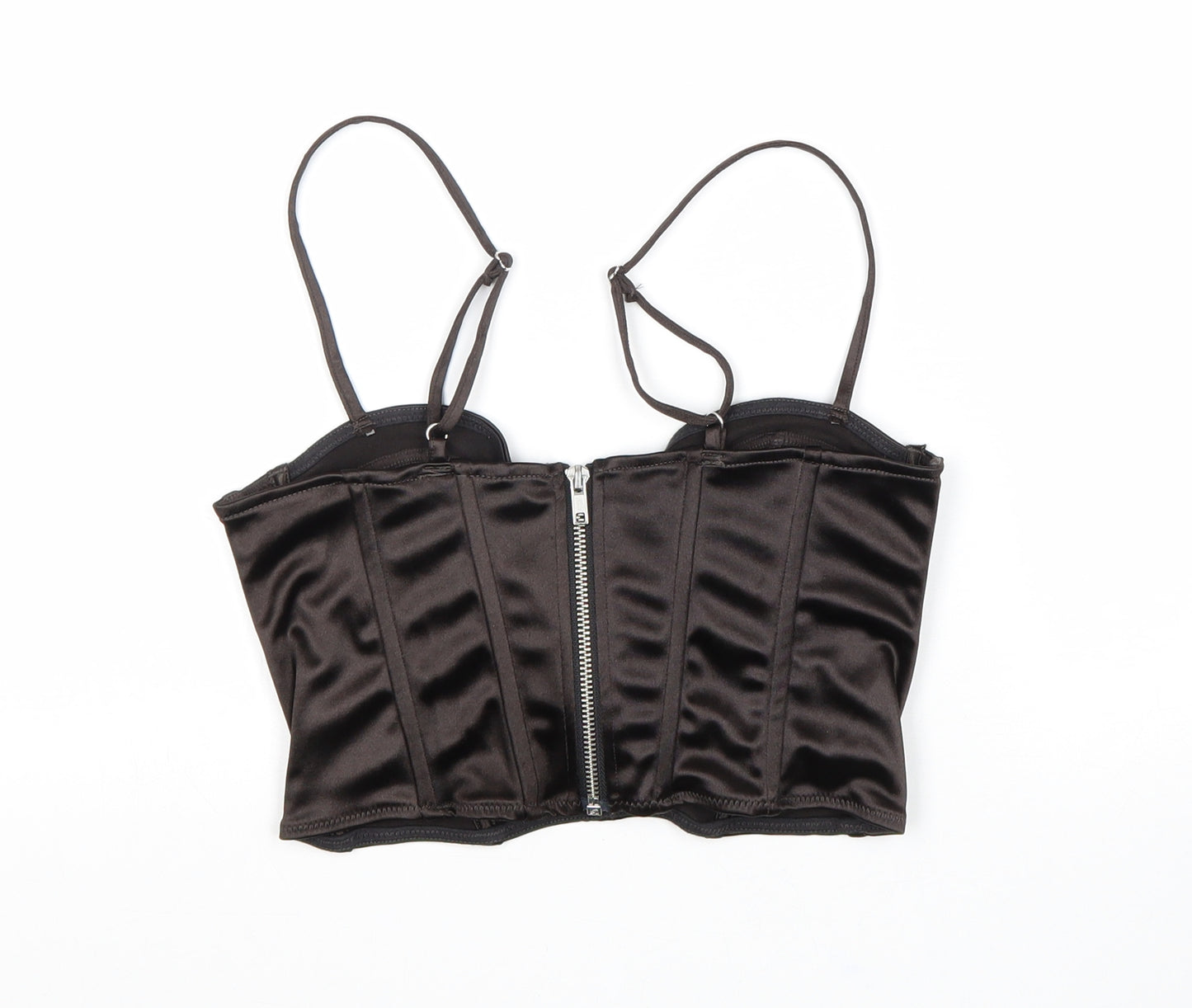 Divided Womens Black Polyester Cropped Tank Size 12 Sweetheart