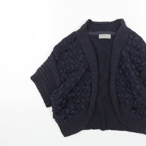 Per Una Womens Blue V-Neck Acrylic Cardigan Jumper Size 14