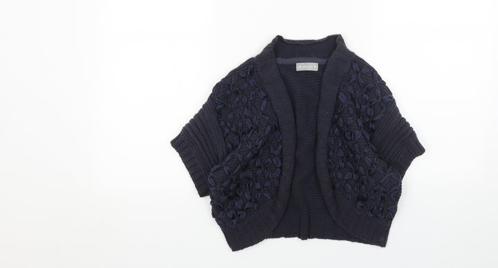 Per Una Womens Blue V-Neck Acrylic Cardigan Jumper Size 14