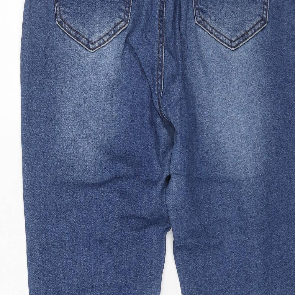 Denim 365 Womens Blue Cotton Skinny Jeans Size 14 L27 in Regular Button