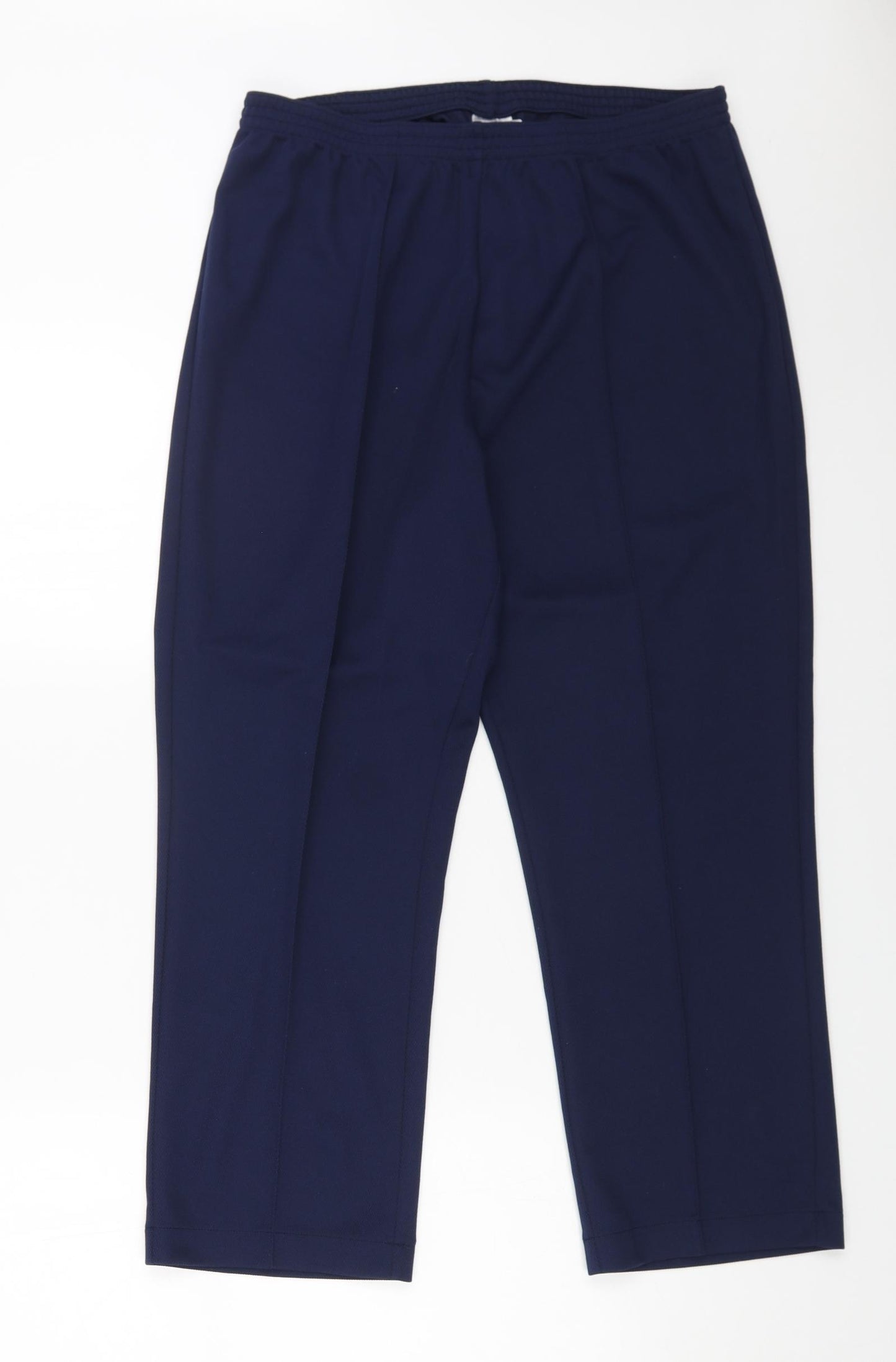 Damart Womens Blue Polyester Trousers Size 18 L25 in Regular