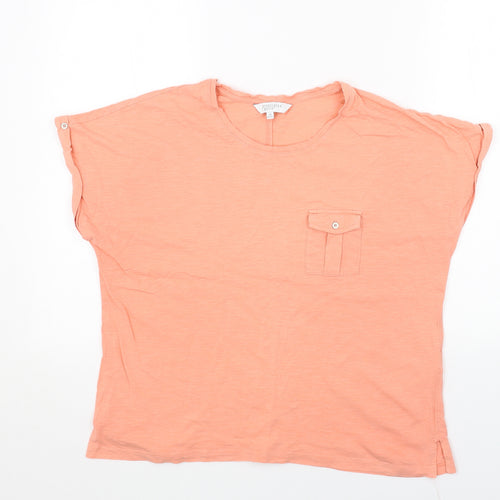 Principles Womens Pink Cotton Basic T-Shirt Size 14 Round Neck