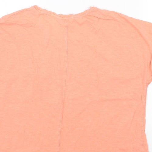 Principles Womens Pink Cotton Basic T-Shirt Size 14 Round Neck