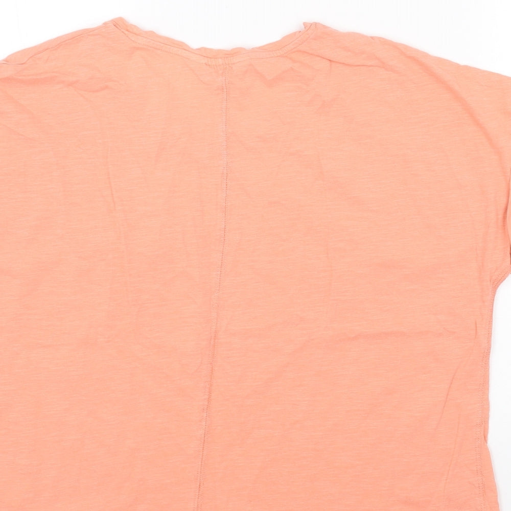 Principles Womens Pink Cotton Basic T-Shirt Size 14 Round Neck