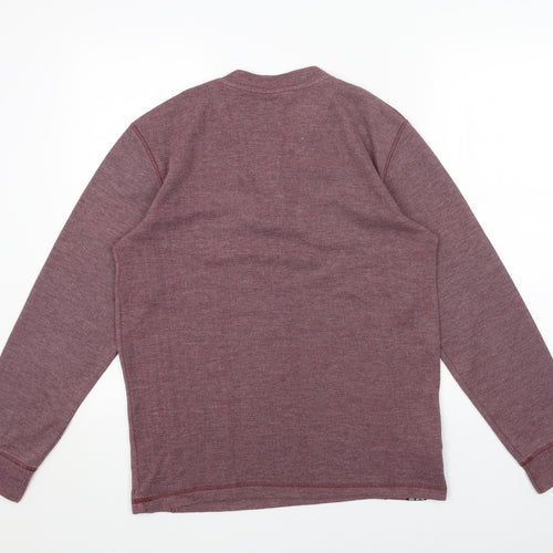 Easy Mens Red V-Neck Cotton Pullover Jumper Size M