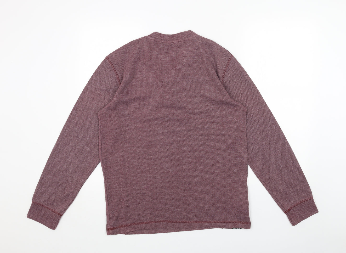 Easy Mens Red V-Neck Cotton Pullover Jumper Size M