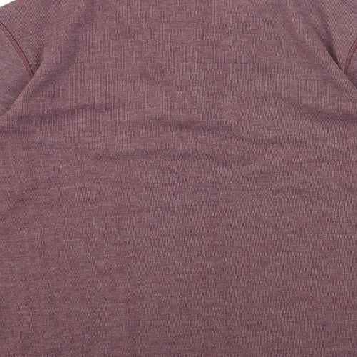 Easy Mens Red V-Neck Cotton Pullover Jumper Size M