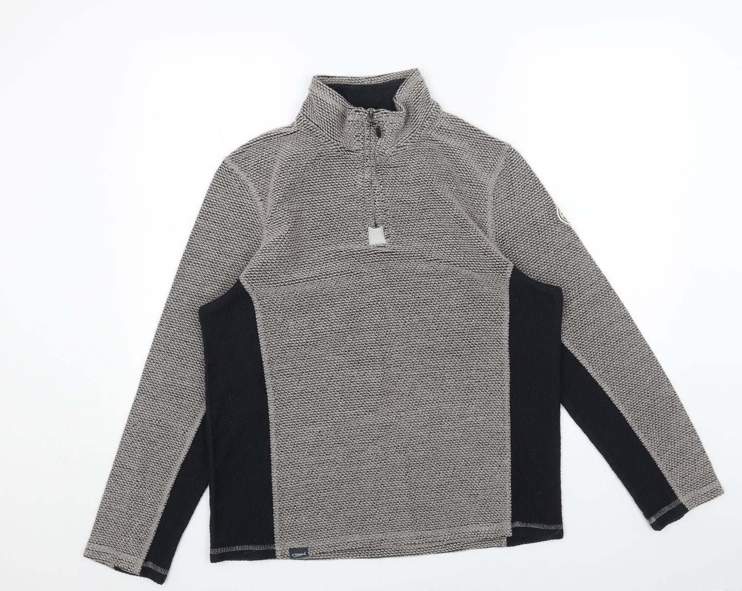 Weird Fish Mens Grey High Neck Acrylic Pullover Jumper Size M