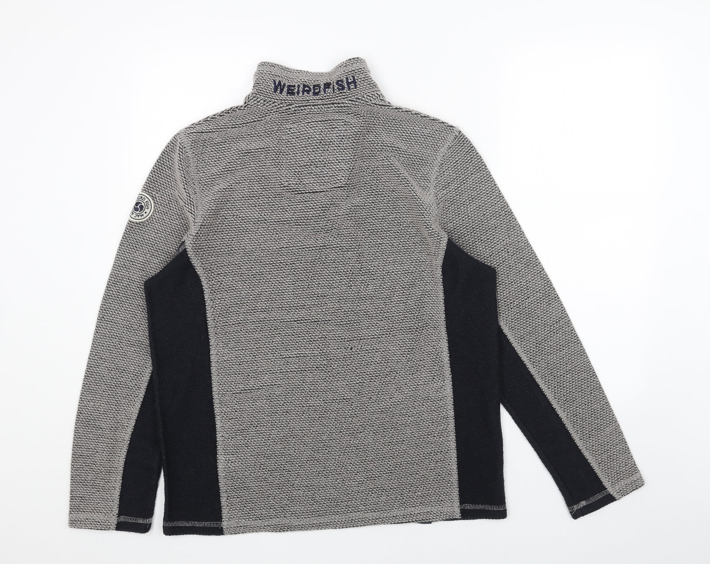 Weird Fish Mens Grey High Neck Acrylic Pullover Jumper Size M