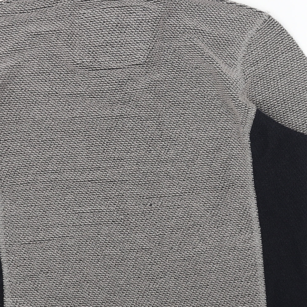 Weird Fish Mens Grey High Neck Acrylic Pullover Jumper Size M