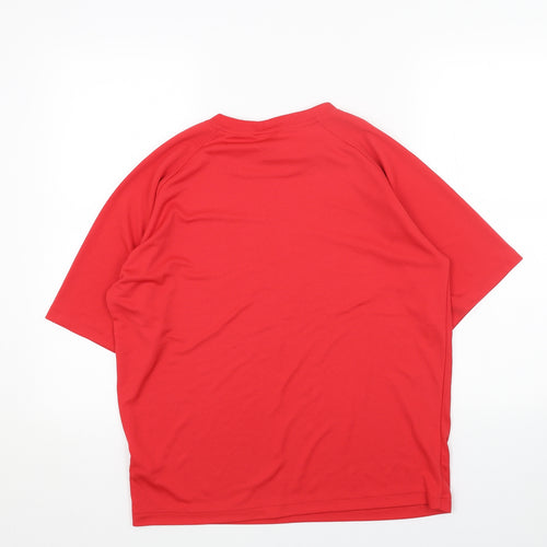 Keela Womens Red Polyester Basic T-Shirt Size M Scoop Neck
