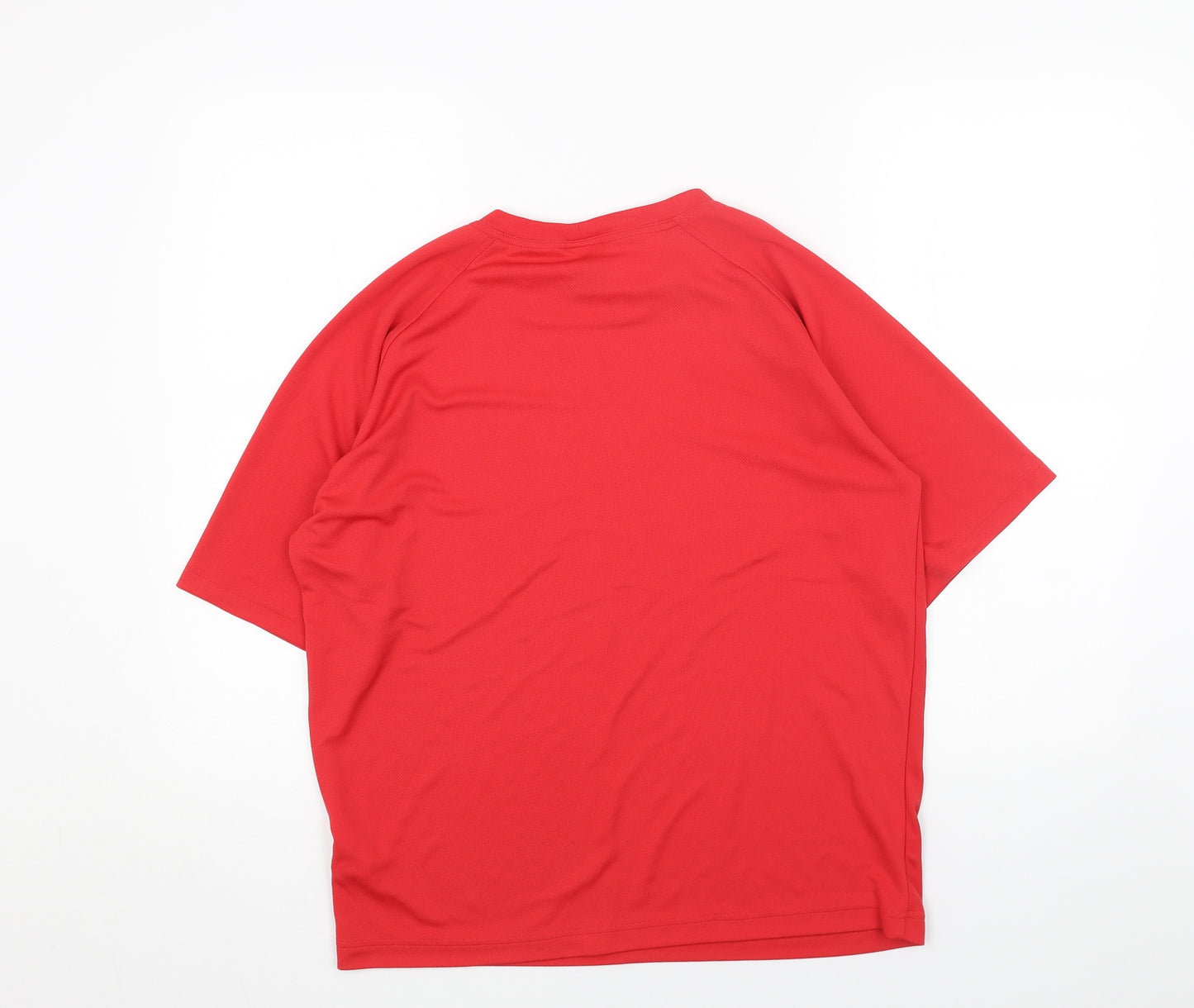 Keela Womens Red Polyester Basic T-Shirt Size M Scoop Neck