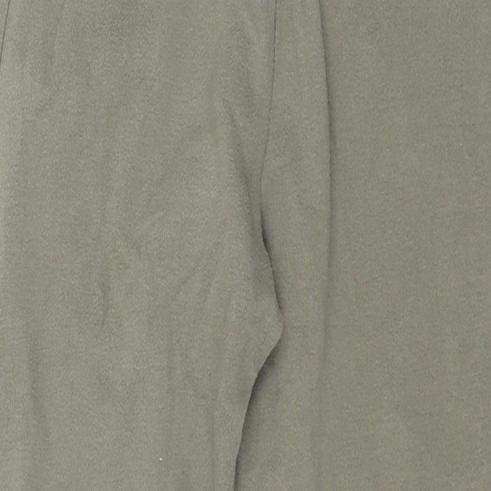 Primark Girls Green Cotton Jogger Trousers Size 6-7 Years Regular Drawstring