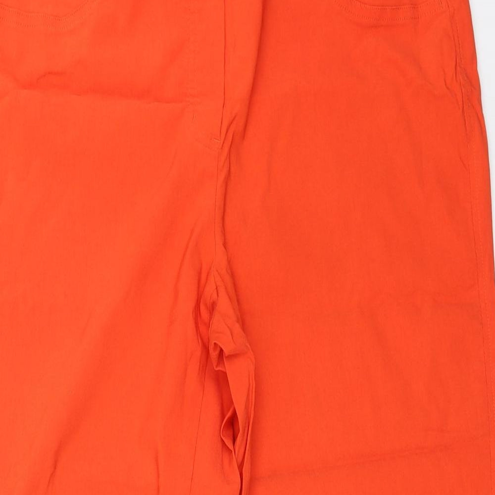 THATS ME Womens Orange Viscose Trousers Size 18 L26 in Regular