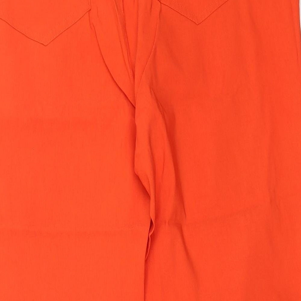 THATS ME Womens Orange Viscose Trousers Size 18 L26 in Regular