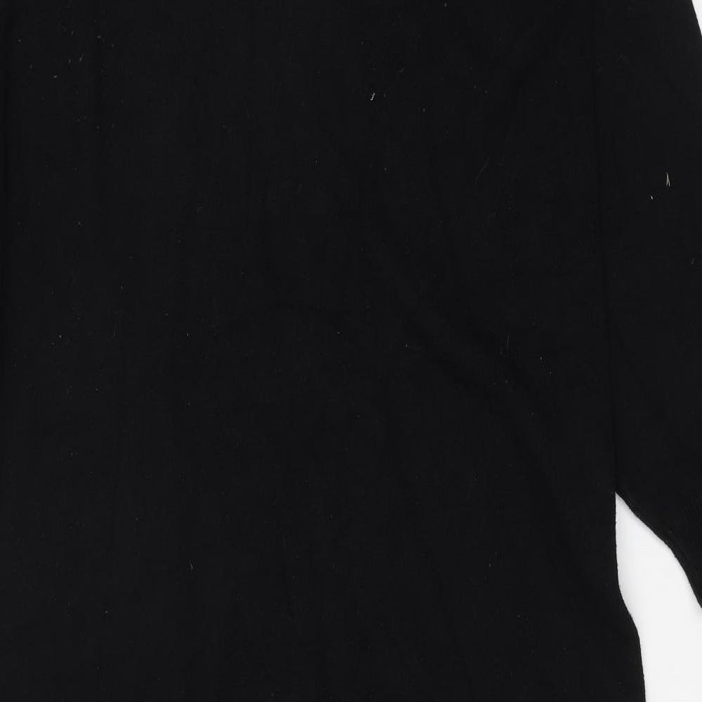 TU Womens Black Acrylic Jumper Dress Size XL Mock Neck Pullover