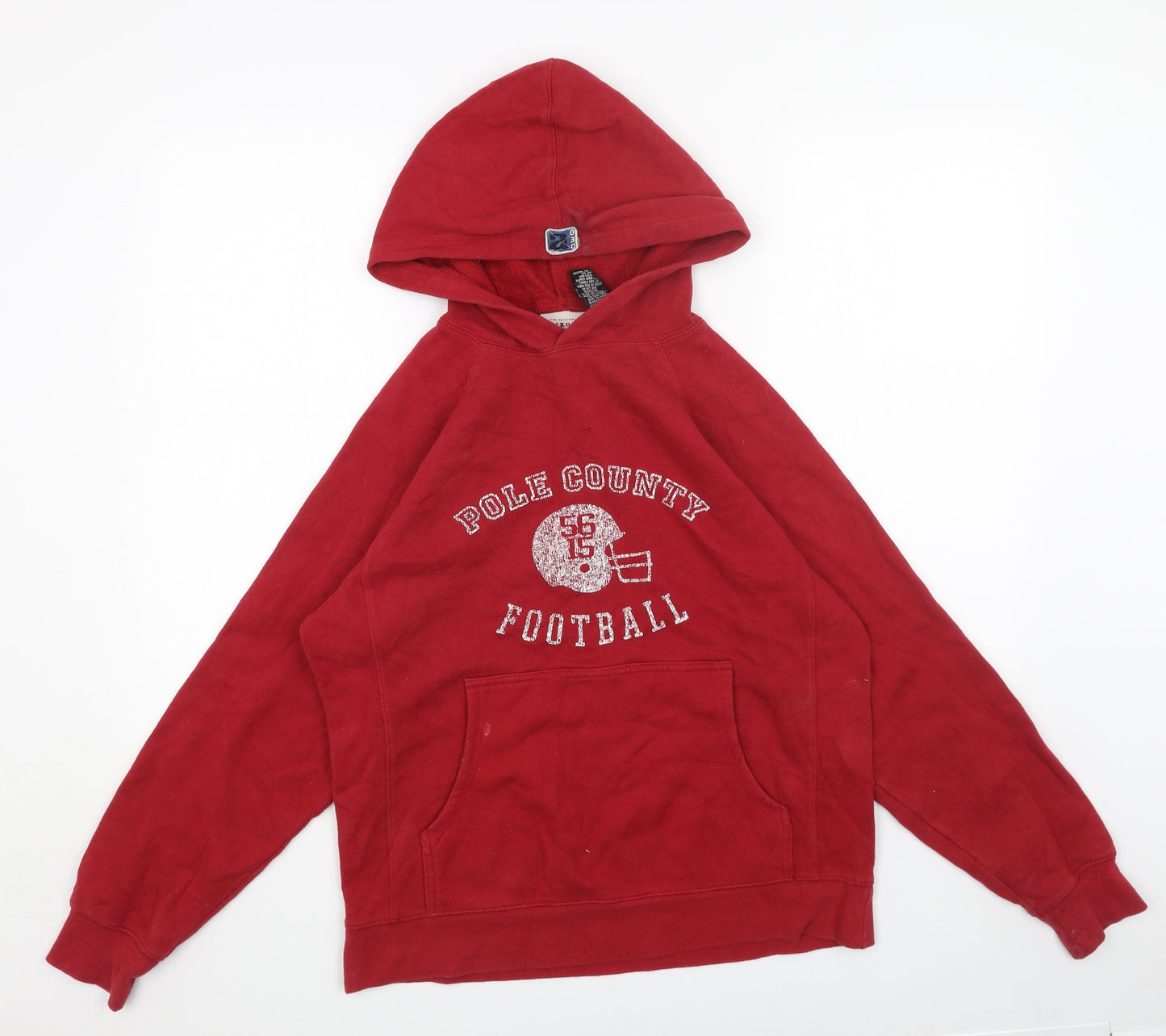 Arizona Jeans Mens Red Cotton Pullover Hoodie Size L